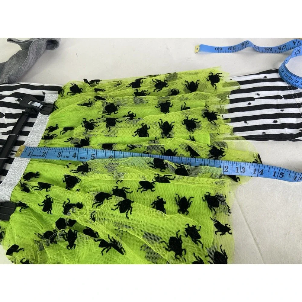 Beetlejuice 4T Toddler Girls 3 Piece Shirt Tutu Skirt Flared Pants Set Outfit
